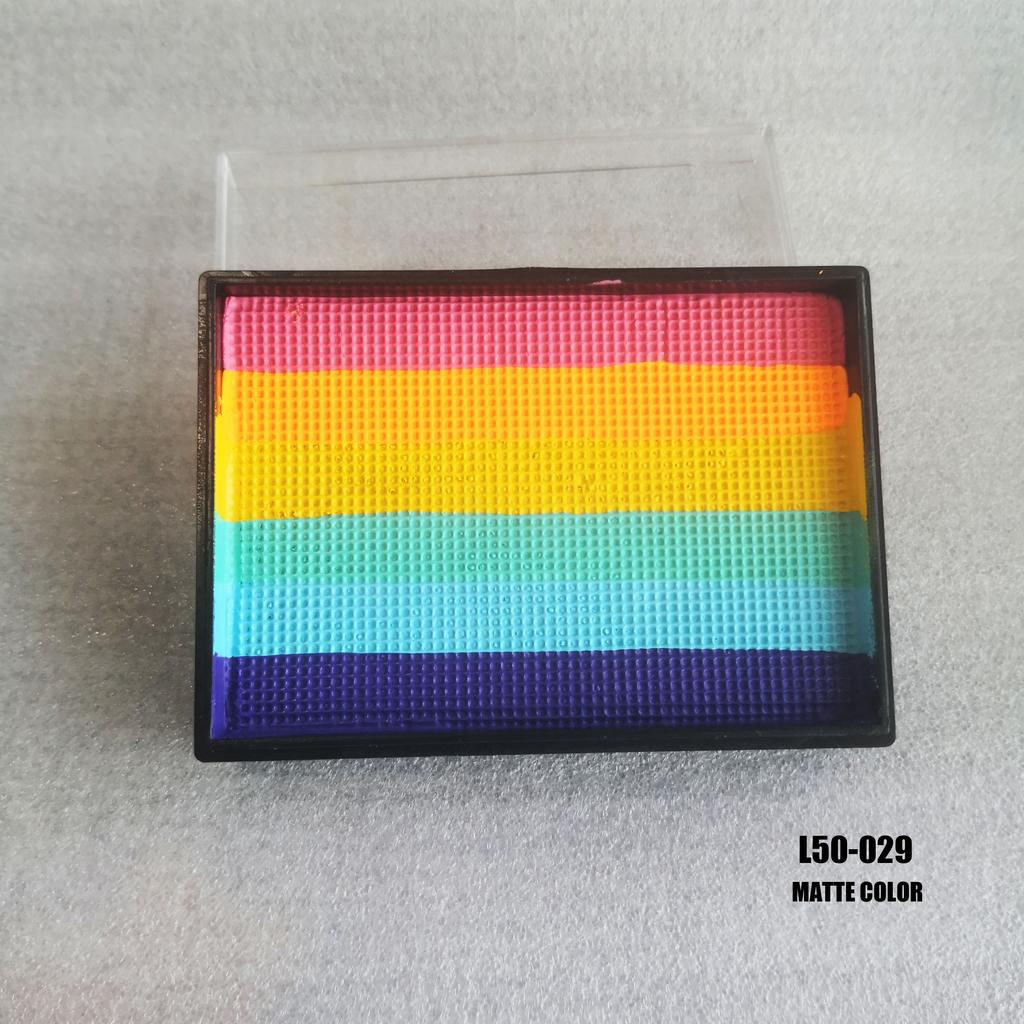 50g Split Cake Rainbow Face Paint Water Based UV Neon Pastel Aqua Liner For Kids Carnival Holiday DIY Makeup