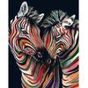 Paint by Number Figured Art Colorful Zebra Couple 40x50 Cm Multicolor