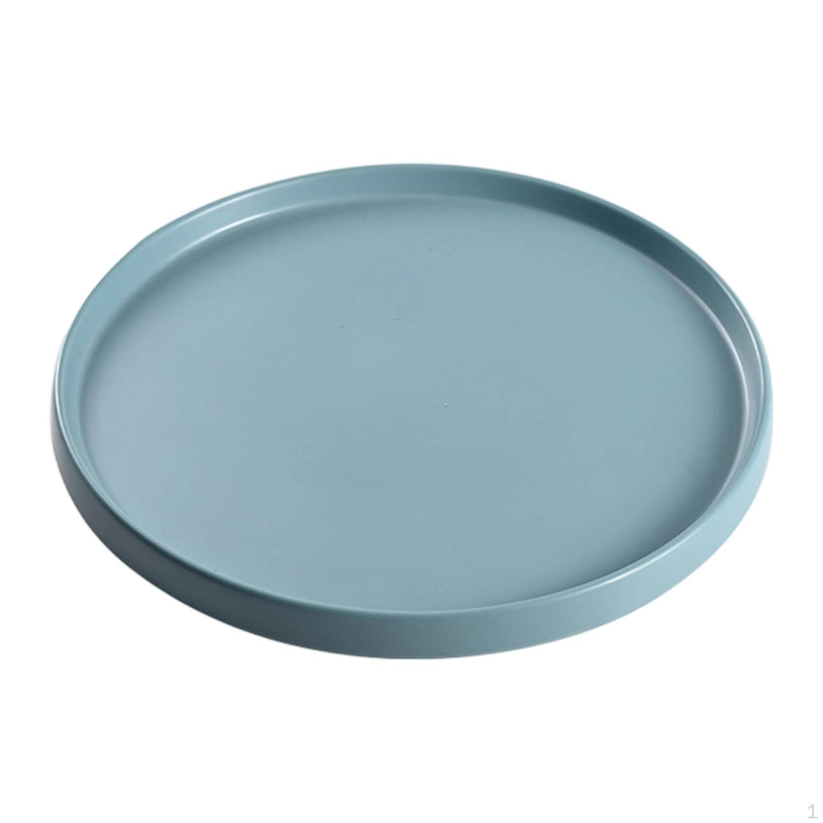 

13.62 Inch Round Serving Tray, Tea Cup Holder, Countertop Dinnerware, Food Dessert синий