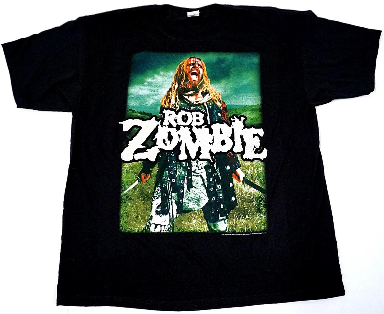 

ROB ZOMBIE T-shirt Vintage Hell On Earth 2011 Tour Licensed Tee Men s 2XL New XL