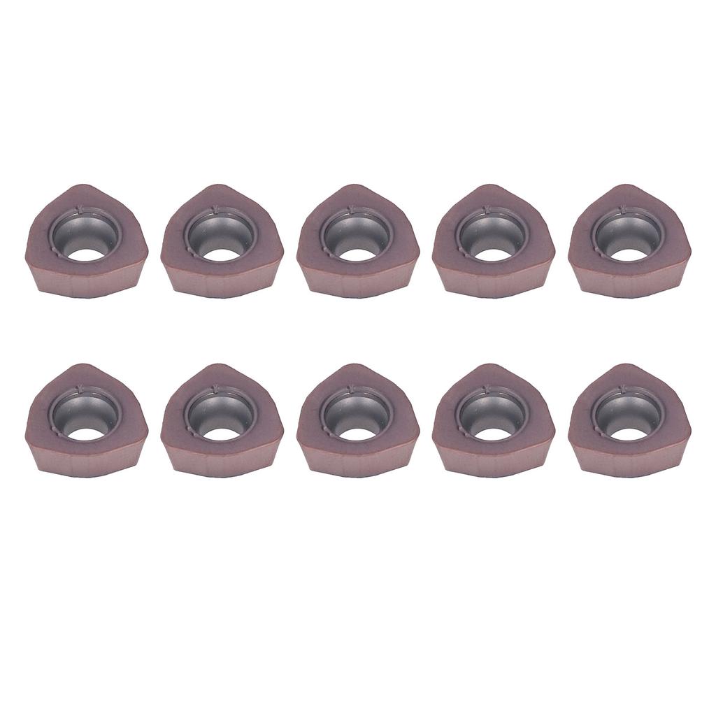 10 Pcs Carbide Turning Inserts Bronze Coated Lathe Milling Cutter for Steel Machining