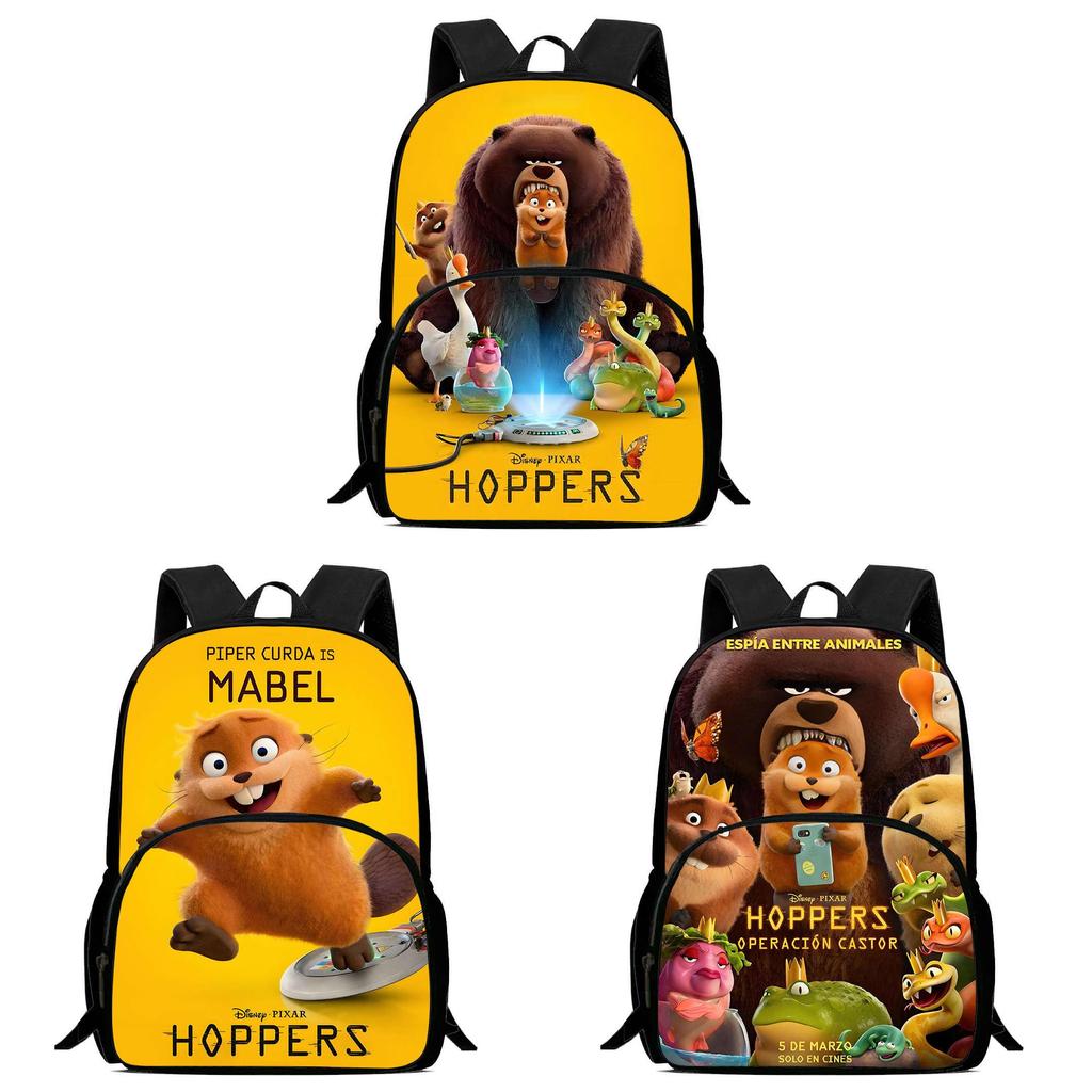 Cartoon Hoppers Beaver Backpack For Kids With Oxford Cloth Durable Material For School Travel