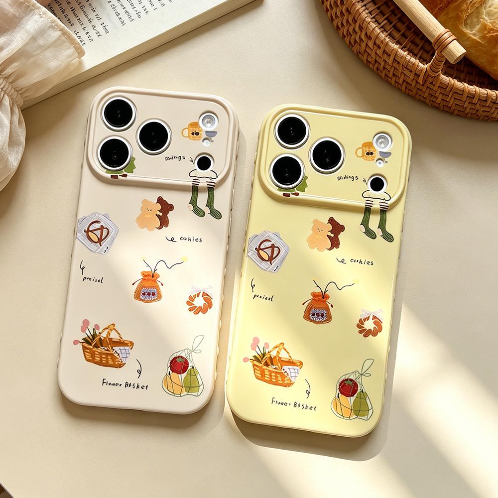 Spring picnic suitable for Apple 17PM mobile phone case 17/16PRO protective case, new iPhone15 anti-drop art