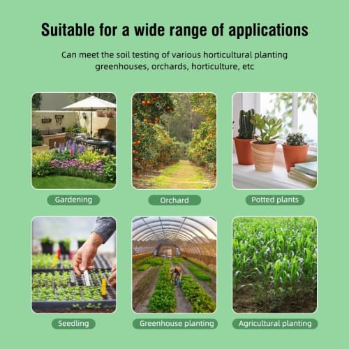 Chaksy Digital LCD Soil Tester with Dual Probes, High Accuracy Soil Nitrogen, Potassium, and Phosphorus Detector, Portable for Garden Use