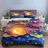Starry Night Sky Art Print Bedding Duvet Cover Set Duvet Cover Pillowcases  (1*Duvet Cover 2*Pillowcases, Without Duvet Insert)