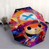 1 pz One Piece Chopper Ombrello Pieghevole Portatile Carino con Apertura/Chiusura Automatica e Struttura a 8 Stecche per Donne/Uomini, Uso Stagione Unica a0901062