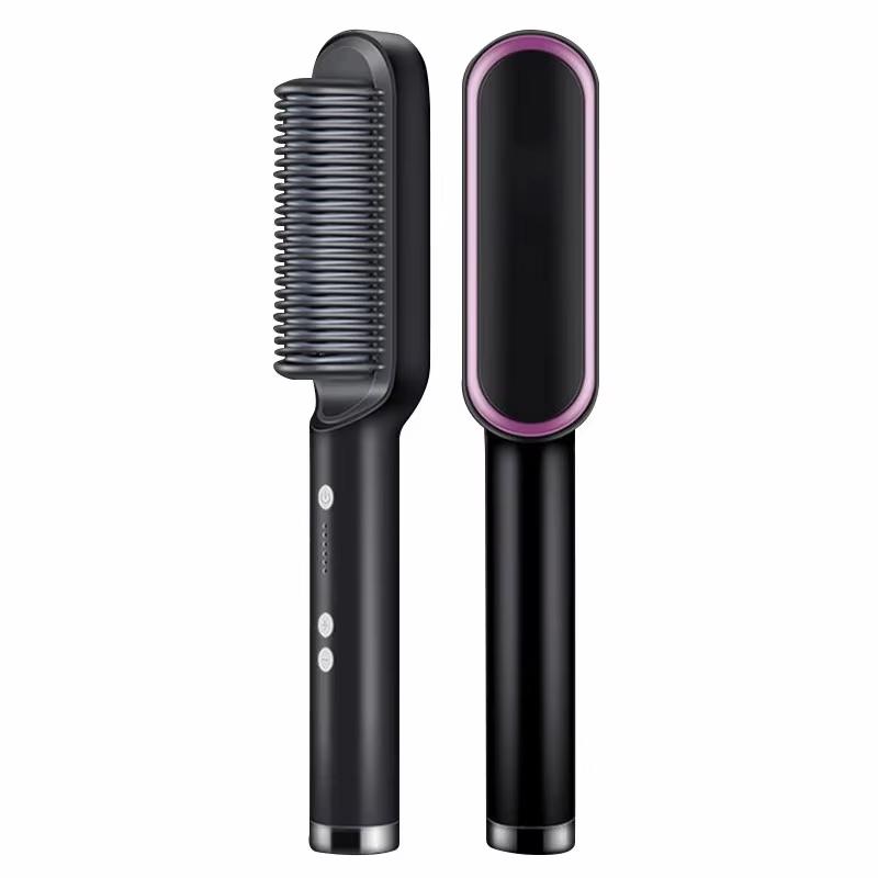 Customized High Quality Hair Straightener Brush Professional Hair Straightener Hot Hair Straightener Hot Comb 110-240V чёрный