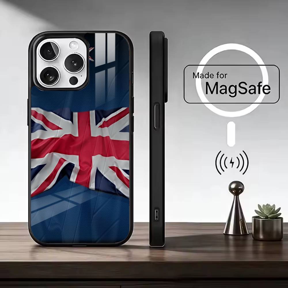 England F-Flag Fan Support For Football Phone Case For iPhone17,16,15,14,13,12,11 Plus,Pro Max, New Magnetic Wireless Charging