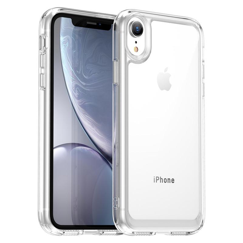 

Для iPhone XR Чехол iPhone X XR XS Max Чехол ударопрочный цветной мягкий силиконовый прозрачный бампер для iPhone XR 6,1 дюйма For iPhone XR чистый