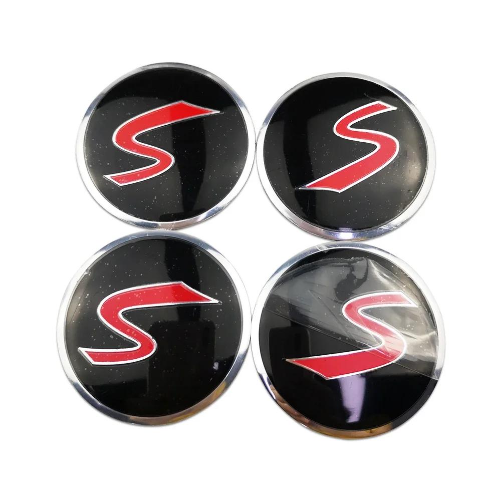 4pcs Car Decals Wheel Hub Center Stickers for Mini Cooper JCW R57 R58 R60 R50 R52 R53 R56 CLUBMAN COUNTRYMAN Logo Accessories