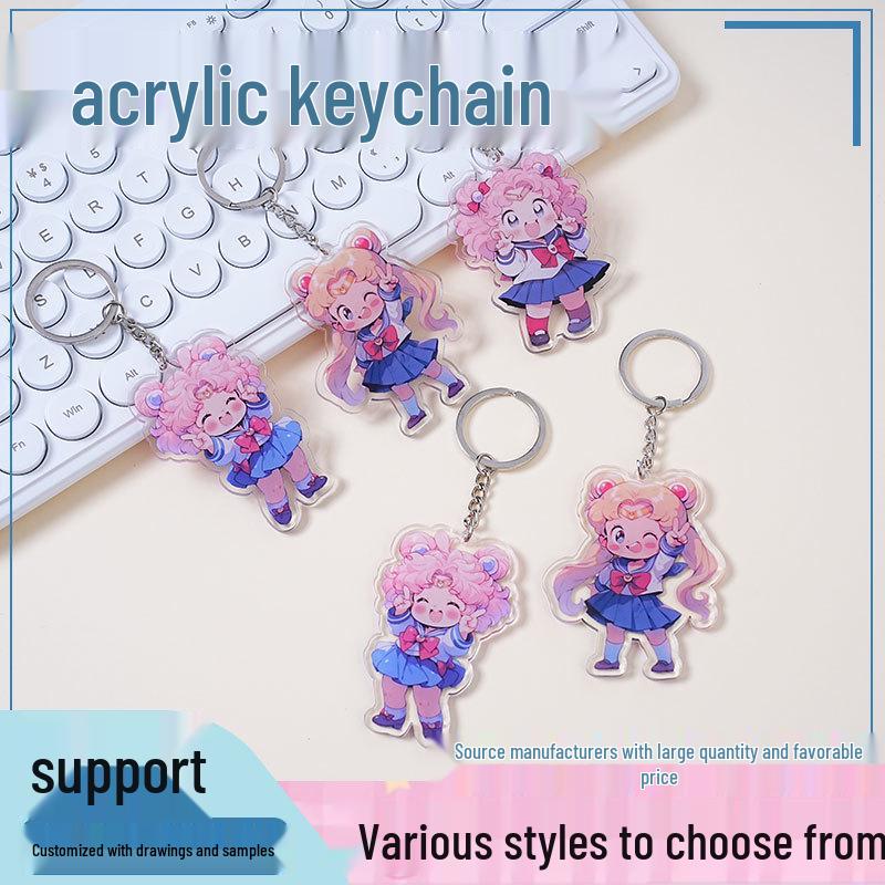 Two-Sided Acrylic Anime Character Keychain Pendant Acrylic 01