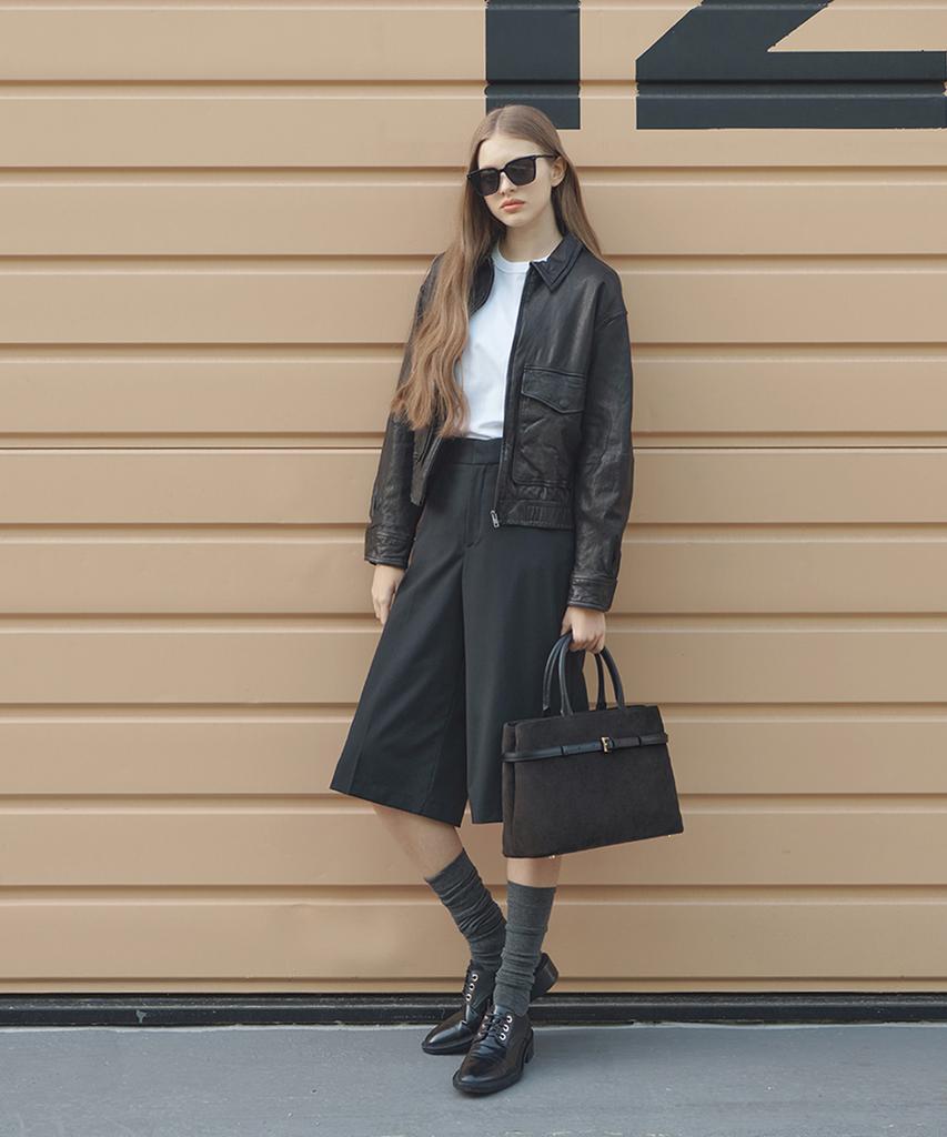 Clave Luna Suede Dark Brown Tote Bag