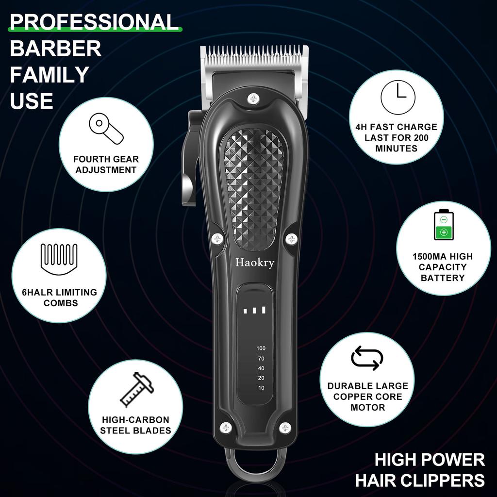 Electric Haircut, Household Haircut Set, Three-speed Adjustable Fader Set Barber Hair Cutting Machine Hair Clippers Men