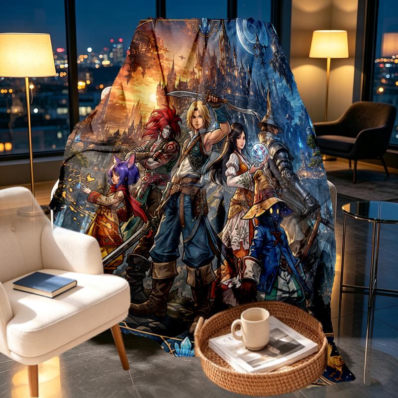 Final Fantasy Print Blanket - Soft & Comfortable, for Bedroom, Travel, Sofa, Home Decoration - Birthday Christmas Gift for Friend