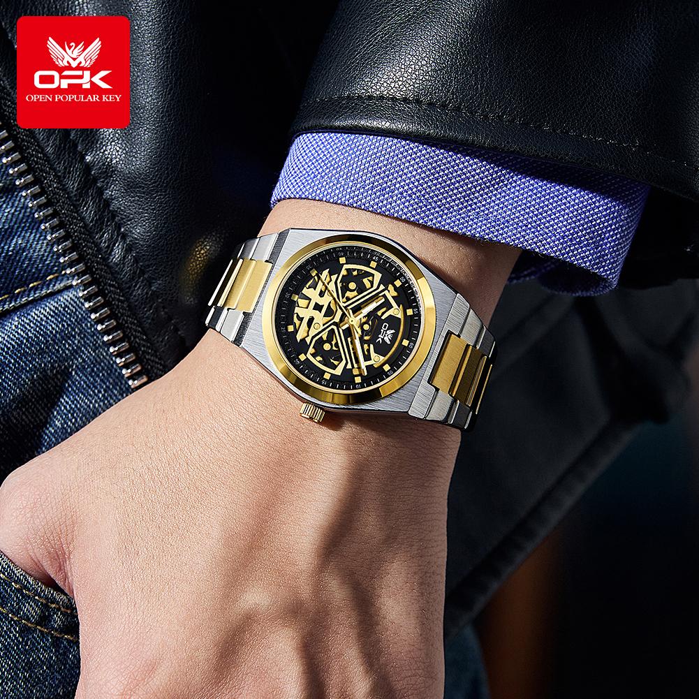 OPK 8188 Men's Watches Luxury Luminous 30m Waterproof Business Man Watch Original Quartz Watch for Man