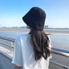 Niche Texture Bucket Hat Women's Summer Thin Versatile Solid Color Sun Protection Retro Face Covering Bucket Hat