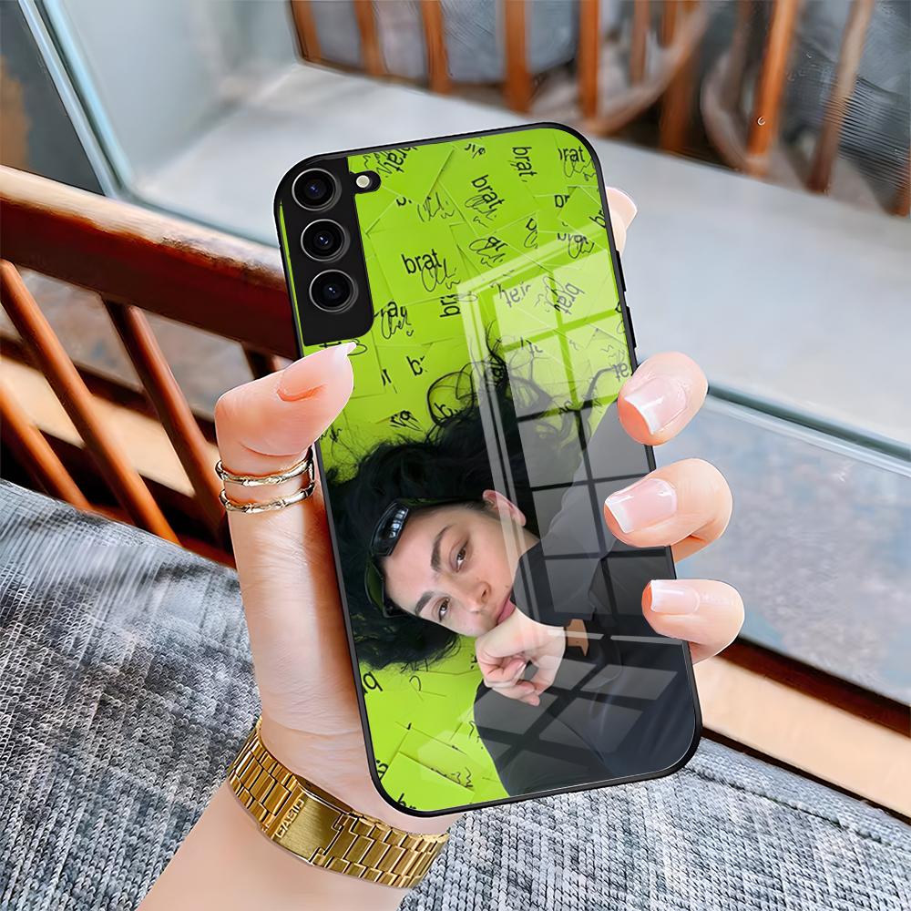

Charli X-Xcx Brat Phone Case For Samsung S26 S25 Plus S20 S20 Plus S22 Ultra S23 FE S21 Plus S21 Ultra Glass Cover Samsung S25