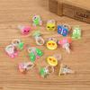 Cartoon Bear Flower Butterfly LED Ring Flashing Adjustable Kids Gift Party Decor
