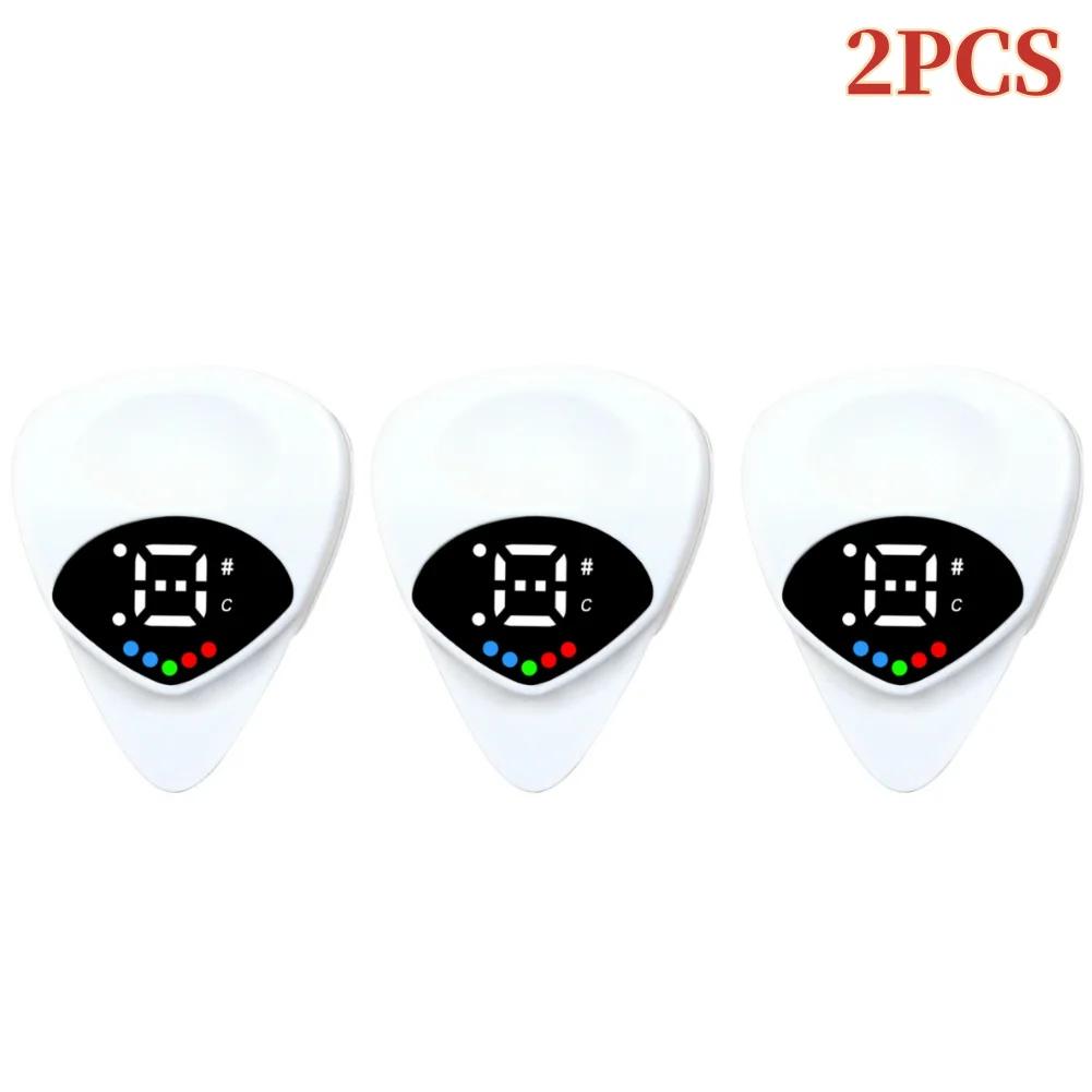 1-5PCS Guitar Picks Tuner Guitar Tuner for Acoustic Guitars & Electric Guitars 2-in-1 Digital Electronic Tuner Acoustic Guitar T
