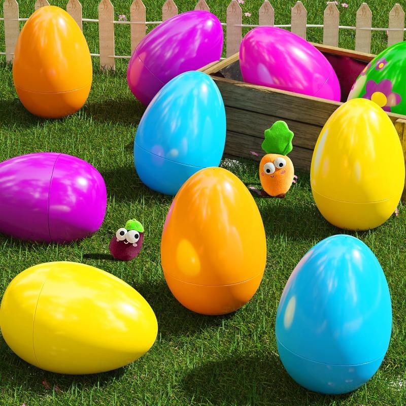 100/10ks Barevná velikonoční vajíčka Macaron barvy Otevírací plnitelná Prázdné koule Simulovaná velikonoční vajíčka Dětské hračky Party dekorace Potřeby