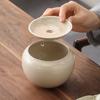 Japanese Ash Glaze Kensui Water Container with Lid Retro Tea Waste Bowl Home Use Kung Fu Ceremony Accessory Small Basin Pot