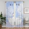 Curtains for Living Room Curtain for Room 2 Panel Warm Happy Little Things Halloween Decoration Home Interior Curtains Partition