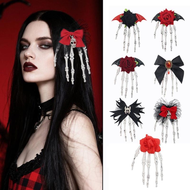 1PC Plastic Skull Hand Hairpin Secure Grip For Halloween Costumes Themed Event And Creative Outfit Styling