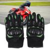Pair Riding Gloves Outdoor Touch Screen Motorcycle Racing for Men Woman Black and Green M