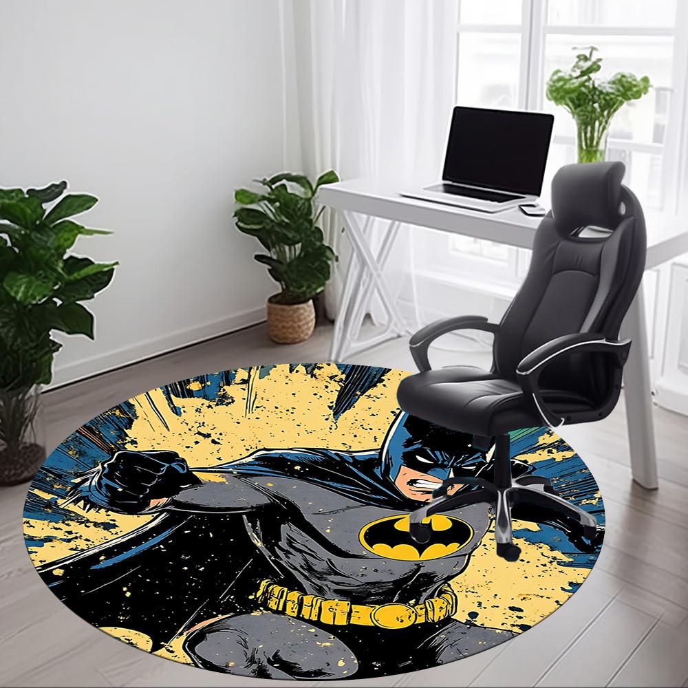 1pc Batman Hero Office Round Area Rug, Under Office Chairs Bedroom Living Room Home Decor, Room Deco, Available in Various Sizes021