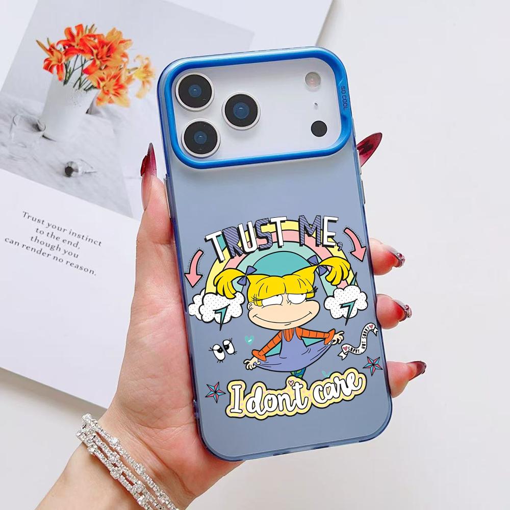 

Funny R-Rugrats Angelica Phone Case For iPhone 17 16 15 14 13 12 11 Pro Max Air Matte Laser Aurora Shockproof Funda iPhone 11