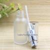 Frosted Glass Essential Oil Bottle with Silver Spray