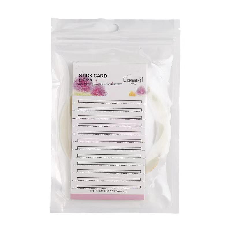 

Полоска для хранения клея для наращивания ресниц и карточка «Цветок камелии» для накладных ресниц