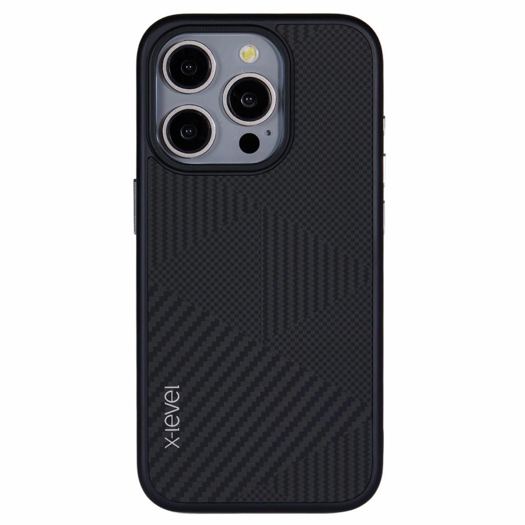 For iPhone 15 Pro Max Case Ultra-Thin PC Hard Phone Cover Carbon Nano Fiber Texture