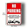 1pc 8x12 Inch No Parking Violators Will Be Towed Vintage Metal Sign Durable Wall Art For Bar Restaurant Decor