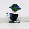 New Fashion Lady Acrylic Brooches for Women Cute Cartoon Glasses Girl Figure Badge Pins Casual Jewelry Clothes Accessories Gift