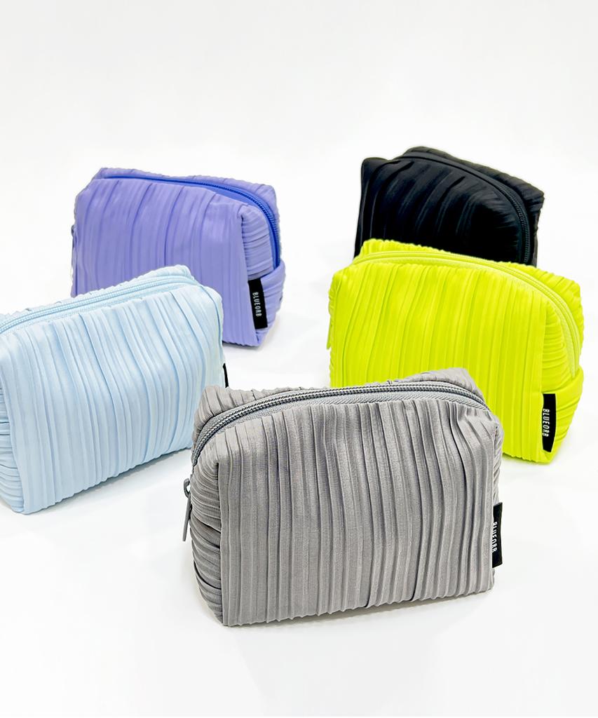 Blue Orb Pleated Pouch L - 5 Colors