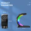 15W 4 in 1 RGB Licht Magnetischer kabelloser Ladeständer für iPhone 15 14 13 12 Airpod Apple iWatch 8 7 6 Schnellladestation