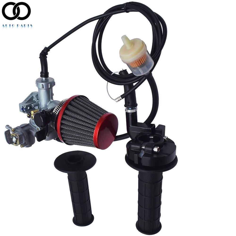 Carburetor  w/ Throttle Cable & Handle Bar & Air Filter For Honda CT90 CT110