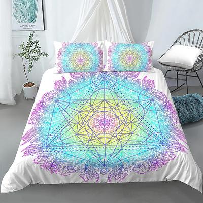 Bohemian Sada povlečení Mandala Polyesterový povlak na přikrývku Boho Styl Květinová sada na postel Povlak King Queen Size pro Dětskou ložní sadu