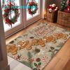 1pc Christmas Gingerbread for Man Non-Slip Mat Suitable for Home, Machine-Washable Entryway with Gingerbread Cookie Print, Colorful Suitable for Bathr