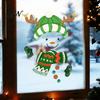 Seasonal Glass Door Stickers Christmas Snowman Static Window Stickers, Removable PVC Decals, Waterproof Clings Winter for Home And Store Holiday Party