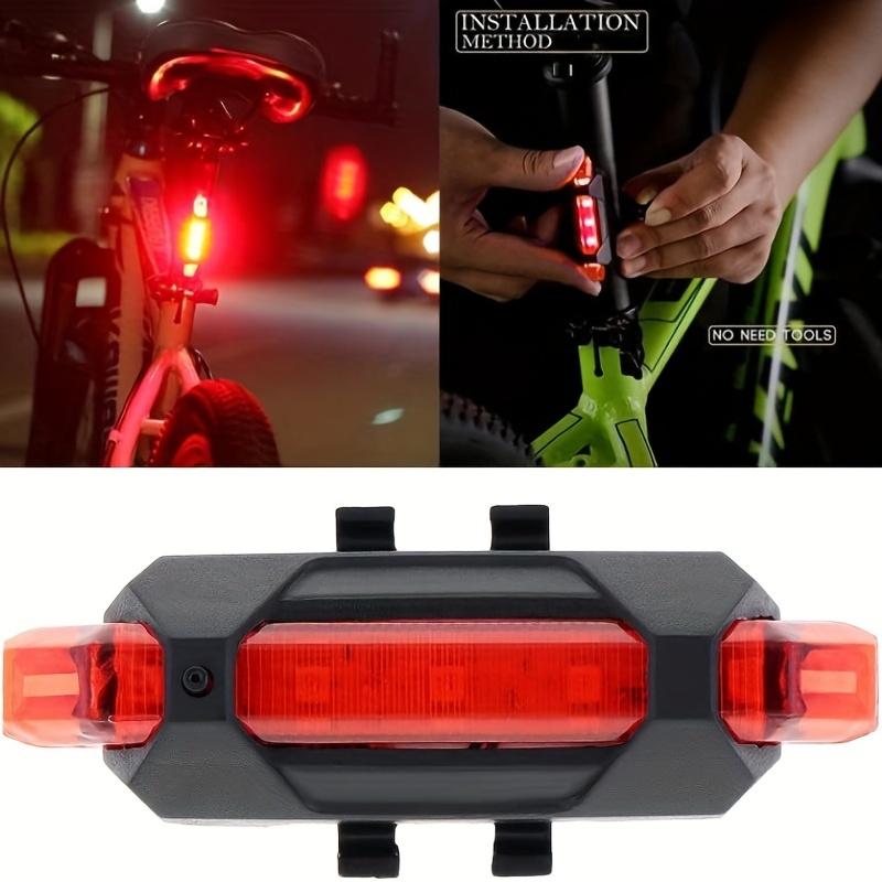 LED Mountain Bike Luggage Rack Light Waterproof Bicycle Rear Seat Reflective Taillight Night Ridding Safety Warning Reflector