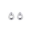 S999 Sterling Silver Water Drop Stud Earrings, Elegant Pure Silver Design for Women, Fresh Style Ear Accessories.