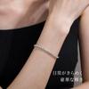 Hanayaka Men's Tennis Bracelet, 3mm, Cubic Zirconia, 18K Gold Plated, CZ Diamonds, Stainless Steel, Hypoallergenic, Sparkling Jewelry, Simple Design,