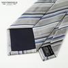 [New Yorker Blue] Striped (Multi-stripe) Necktie NB881615 Silver, One Size Fits All, Business Suit Style, Gift