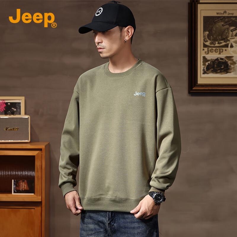 Jeep Men's Round Neck Loose Fit Sweatshirt