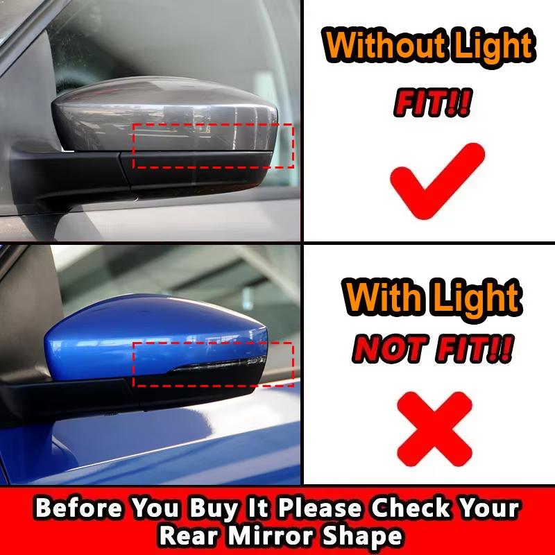 For Skoda Rapid 2011 2012 2013 2014 2015 Car Rearview Side Mirror Cover Wing Cap Exterior Door Housing Shell Trim Sticker