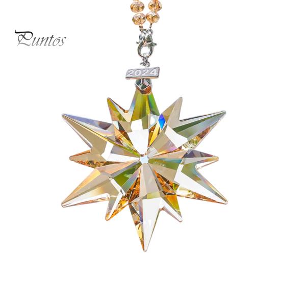 Weihnachtsschmuck, klare Schneeflocke, Kunstkristall-Ornamente, Schneeflocke, Sonnenfänger, hängende Verzierung, Zubehör, Weihnachtsdekoration