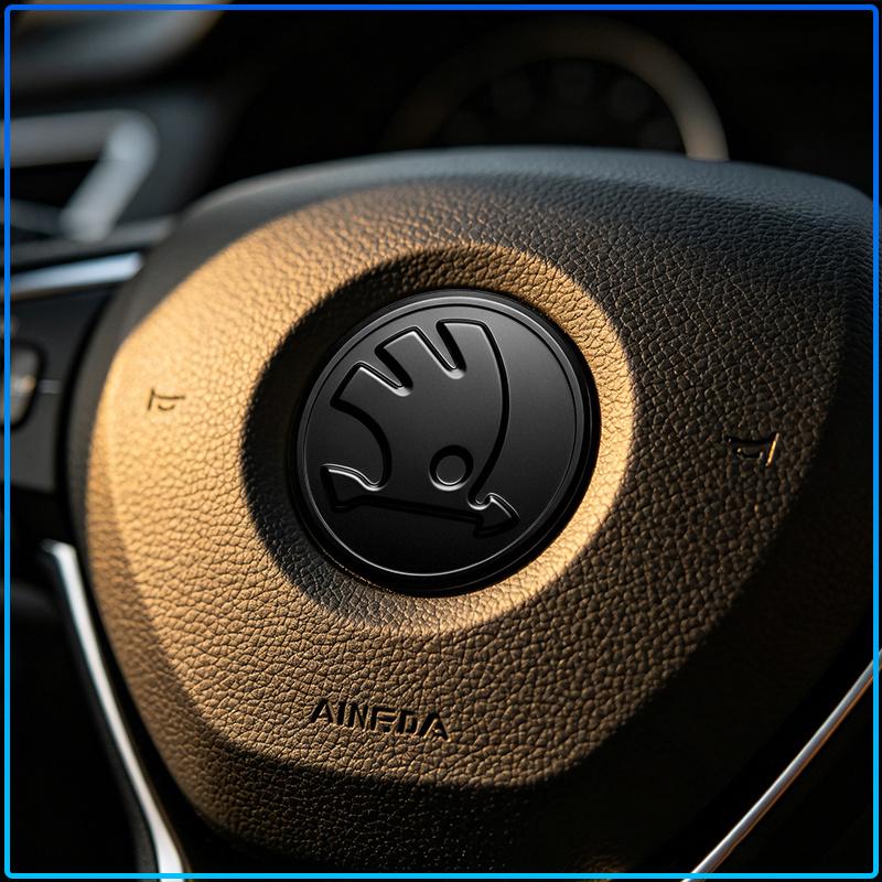 Car Steering Wheel Sticker Badge Decoration Auto Accessories For Skoda Octavia MK2 MK1 2 3 A5 A7 A8 Fabia Karoq Superb Rapid Kamiq Scala