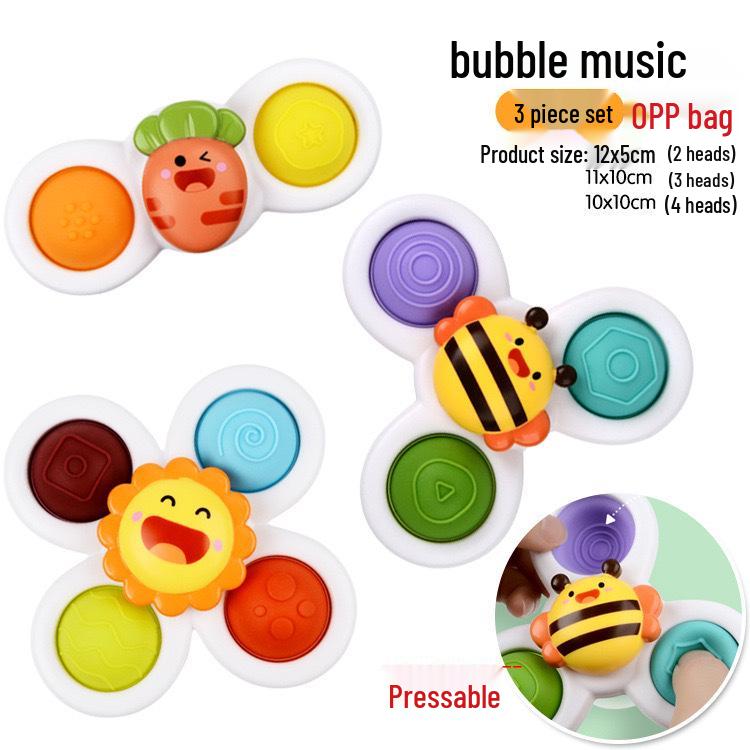 Suction Cup Fidget Spinner Teether for Infants - Early Learning Toy